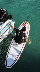 man on a paddle board