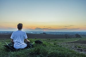 man enjoying a nice view